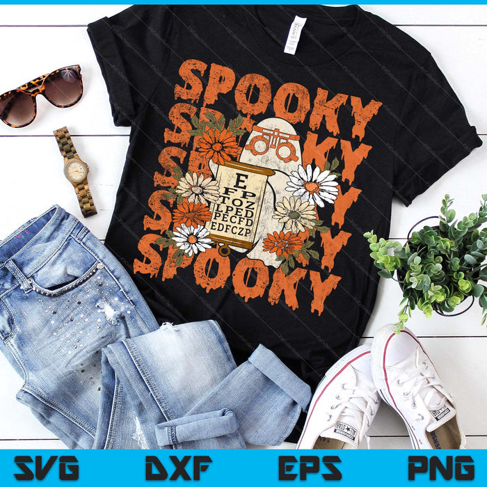 Spooky Ghost Boo Vision Squad Optometrist Halloween Eye SVG PNG Digital Printable Files