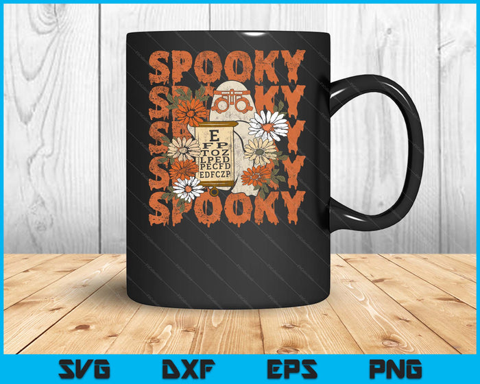 Spooky Ghost Boo Vision Squad Optometrist Halloween Eye SVG PNG Digital Printable Files