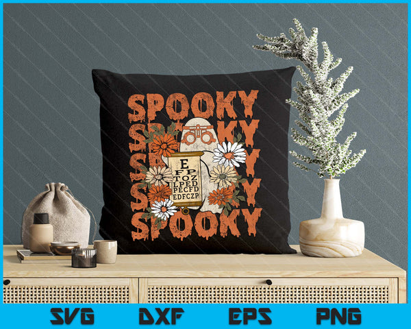 Spooky Ghost Boo Vision Squad Optometrist Halloween Eye SVG PNG Digital Printable Files