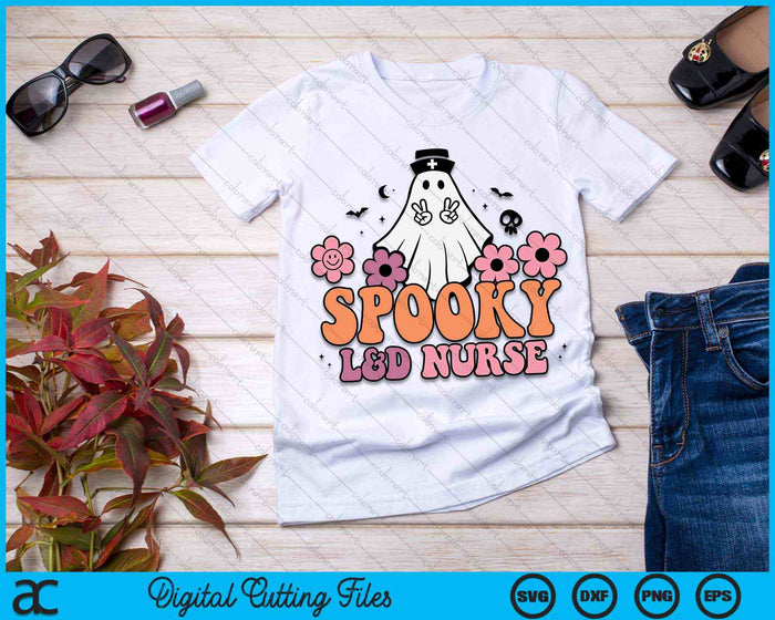 Spooky L&D Nurse OBGYN Halloween Spooky Boo Ghost SVG PNG Digital Cutting Files