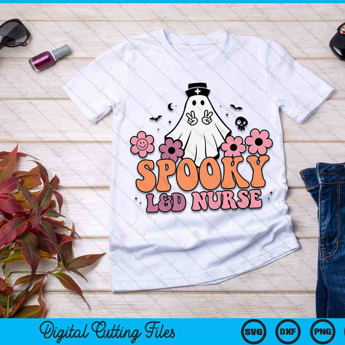 Spooky L&D Nurse OBGYN Halloween Spooky Boo Ghost SVG PNG Digital Cutting Files