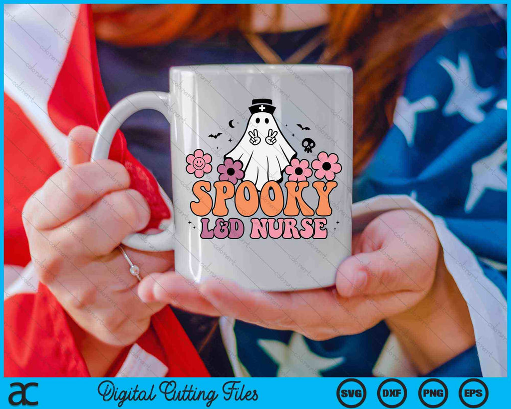 Spooky L&D Nurse OBGYN Halloween Spooky Boo Ghost SVG PNG Files ...