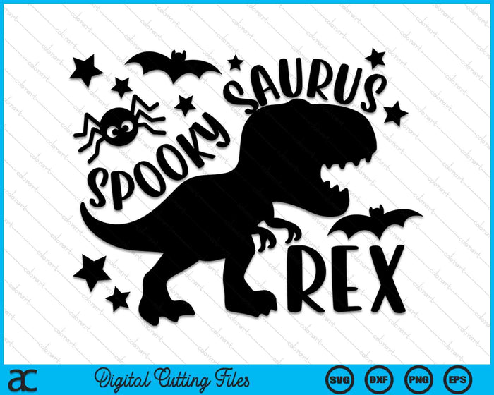 Spooky Saurus Rex Funny Kids Halloween SVG PNG Archivos de corte digital