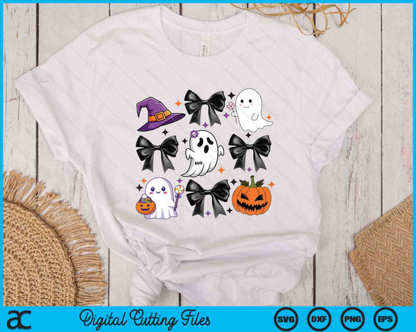 Spooky Season Cute Boo Ghost Coquette Halloween Costume SVG PNG Digital Printable Files