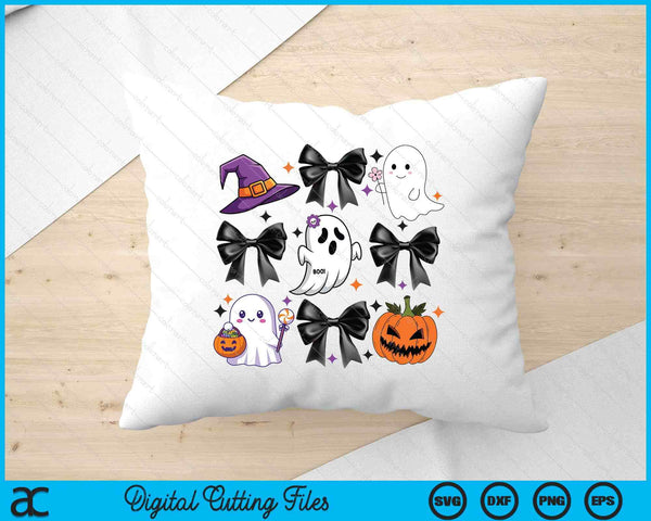 Spooky Season Cute Boo Ghost Coquette Halloween Costume SVG PNG Digital Printable Files