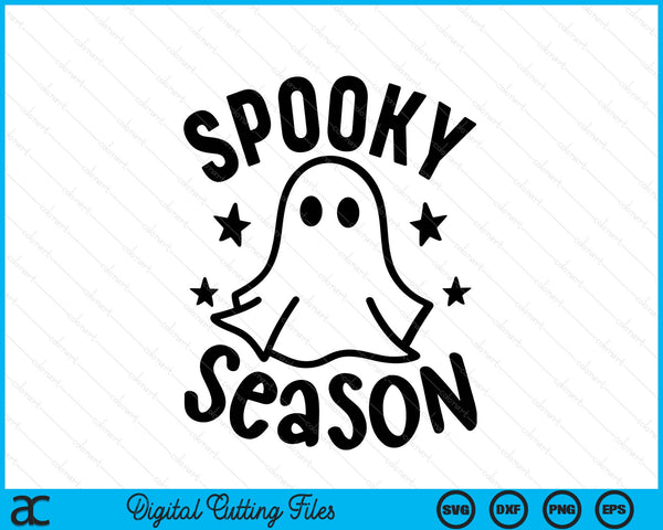 Spooky Season Cute Ghost Halloween SVG PNG Digital Cutting Files