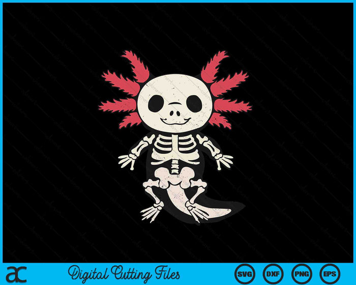 Spooky Skeleton Axolotl Halloween Costume Axolotl Lovers SVG PNG Digital Cutting File