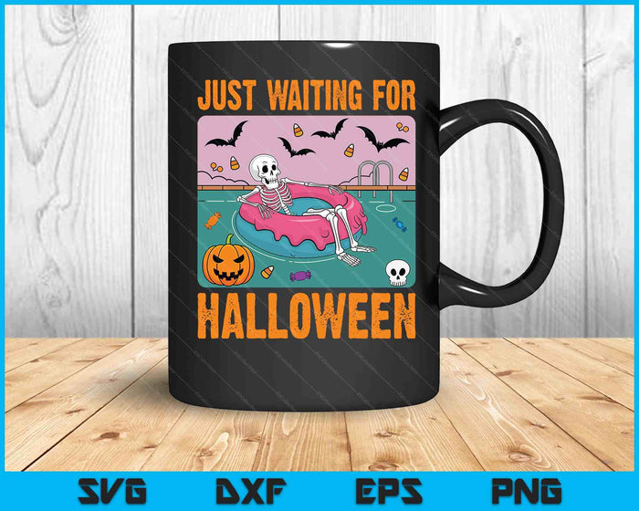 Spooky Summer Skeleton Just Waiting For Halloween SVG PNG Digital Printable Files