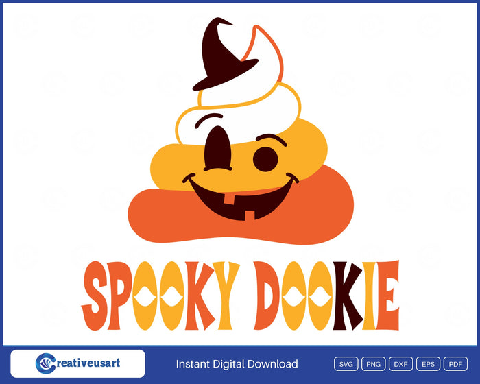 Spooky Dookie Candy Corn Poop Funny Halloween SVG - Spooky Dookie candy corn poop