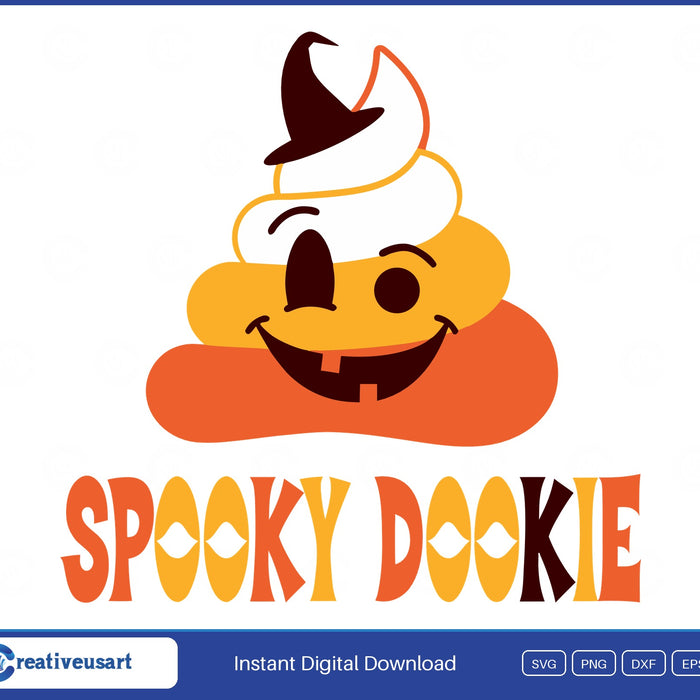 Spooky Dookie Candy Corn Poop Funny Halloween SVG - Spooky Dookie candy corn poop