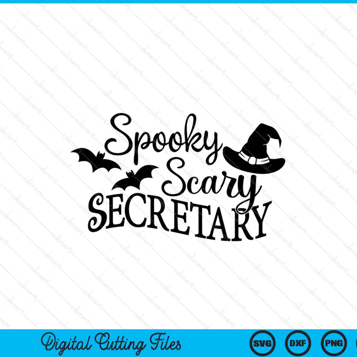 Spooky Scary secretaris grappige Halloween SVG PNG digitale snijbestanden