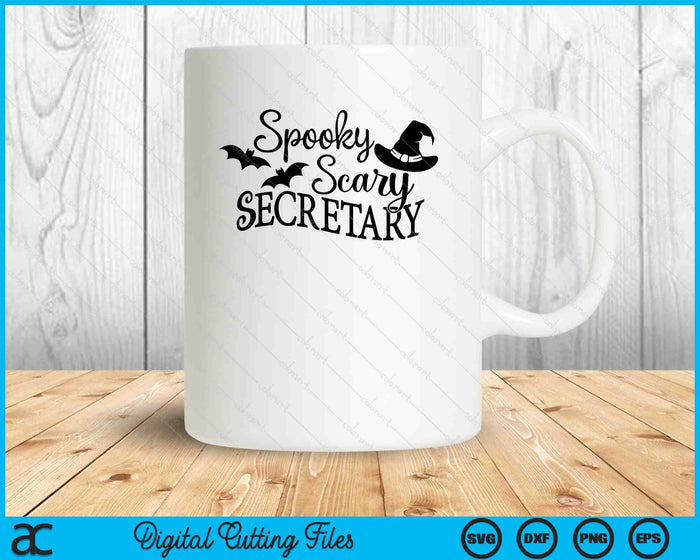 Spooky Scary secretaris grappige Halloween SVG PNG digitale snijbestanden