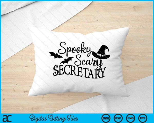 Spooky Scary Secretary Divertido Halloween SVG PNG Archivos de corte digital