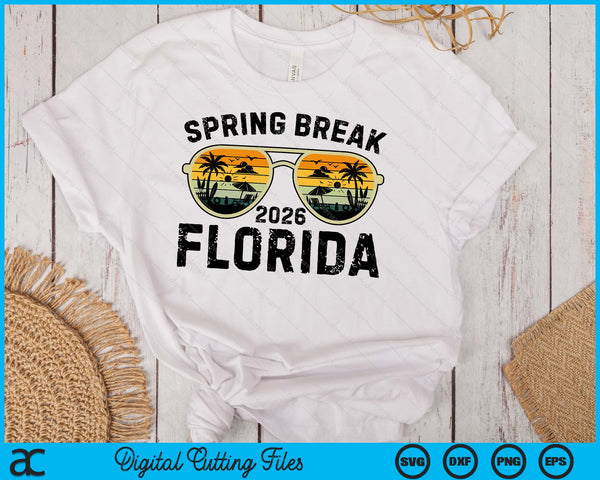 Spring Break Florida 2026 Family Vacation Matching Retro SVG PNG Digital Printable Files