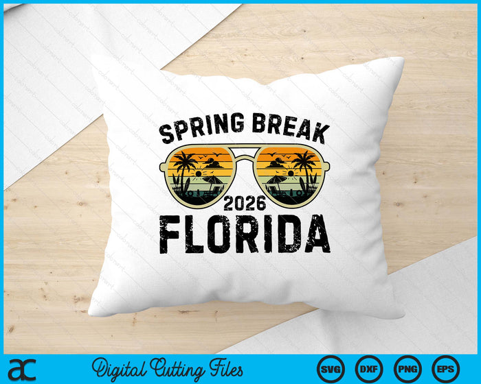 Spring Break Florida 2026 Family Vacation Matching Retro SVG PNG Digital Printable Files