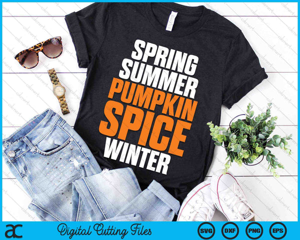 Lente zomer Pumpkin Spice Winter Pumpkin Spice SVG PNG digitale snijbestanden