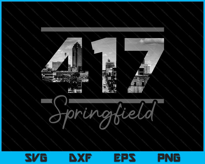 417 Diamond Area Code Sticker Springfield 417 Area Code Skyline Missouri Vintage SVG PNG Printable ...
