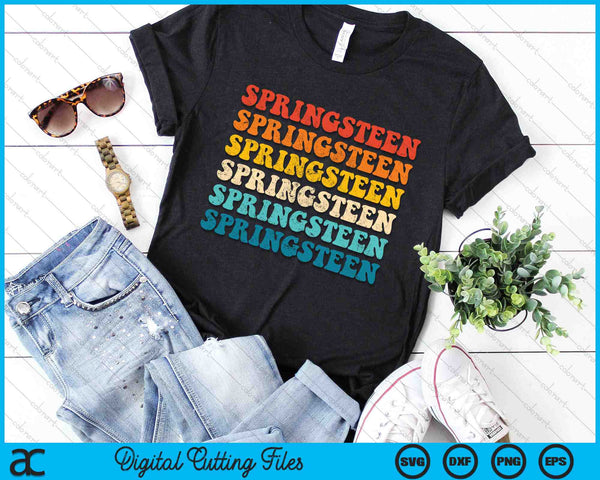 Springsteen Vintage Groovy Retro SVG PNG Digital Cutting Files