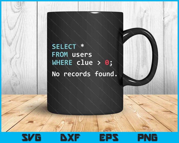 Sql Query Funny Sql Database Admin Programmer SVG PNG Digital Printable Files