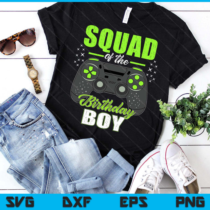 Squad Of The Birthday Boy Matching Video Gamer Birthday SVG PNG Digital Printable Files
