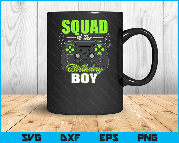 Squad Of The Birthday Boy Matching Video Gamer Birthday SVG PNG Digital Printable Files