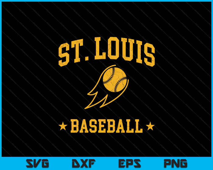 St. Louis Baseball Vintage Gameday Retro Baseball Lover SVG PNG Digital Printable Files