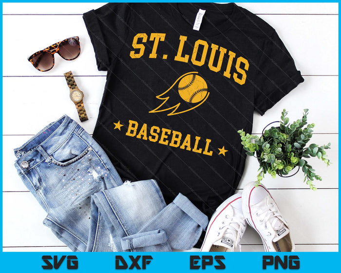 St. Louis Baseball Vintage Gameday Retro Baseball Lover SVG PNG Digital Printable Files