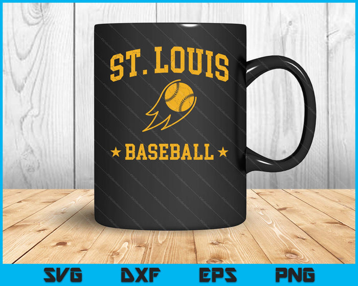 St. Louis Baseball Vintage Gameday Retro Baseball Lover SVG PNG Digital Printable Files