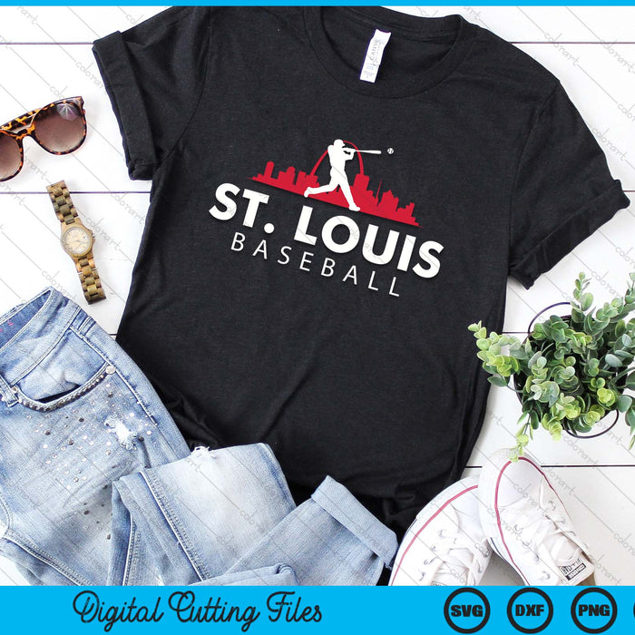 St. Louis Baseball Vintage Minimalist Retro Baseball Lover SVG PNG Digital Printable Files