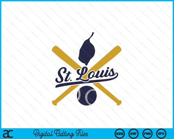 St. Louis Baseball Vintage Wisconsin Pride Love City SVG PNG Digital Cutting Files