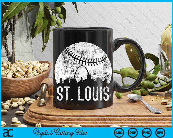 St. Louis Skyline Vintage St. Louis Baseball SVG PNG Digital Cutting Files