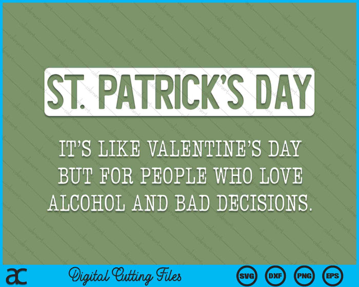 St. Patricks Day Drinking Funny St Pats Definition SVG PNG Digital Printable Files