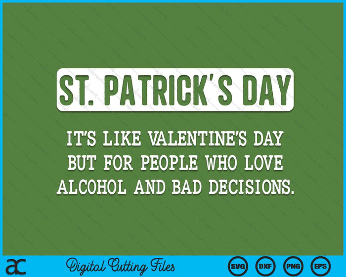 St. Patricks Day Drinking Men Women St Pats Definition SVG PNG Digital Cutting Files