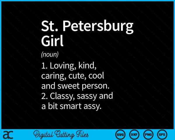 St. petersburg girl fl Florida home roots SVG cut file