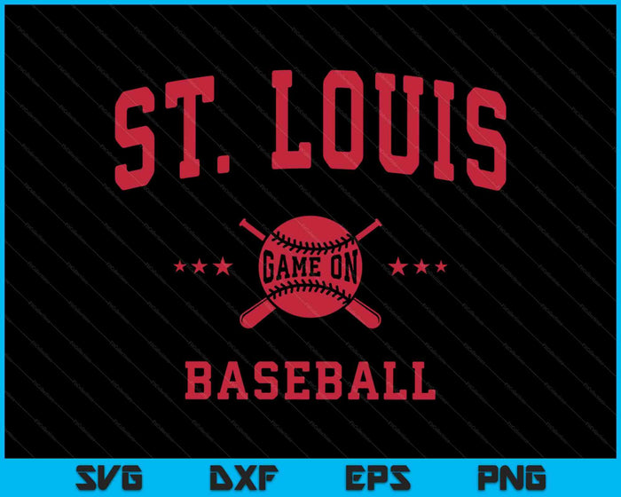 St Louis Vintage honkbal Throwback SVG PNG snijden afdrukbare bestanden
