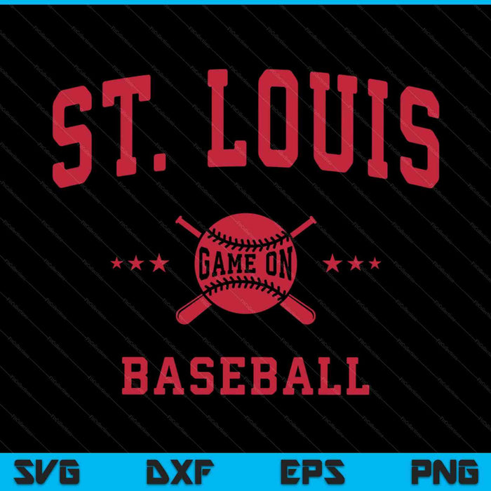 St Louis Vintage honkbal Throwback SVG PNG snijden afdrukbare bestanden