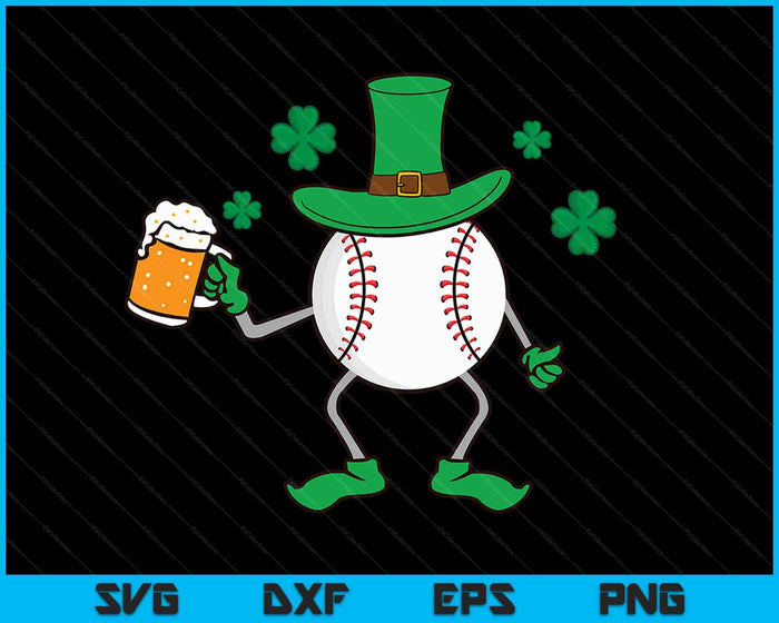 St Patrick's Day Irish Baseball Beer SVG PNG Digital Cutting Files