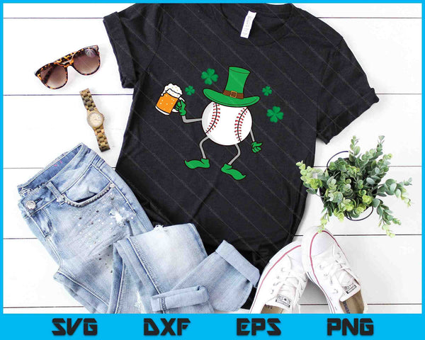 St Patrick's Day Irish Baseball Beer SVG PNG Digital Cutting Files - on a t-shirt