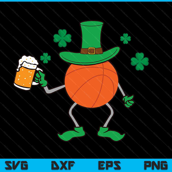 St Patrick's Day Irish basketball beer SVG cut file