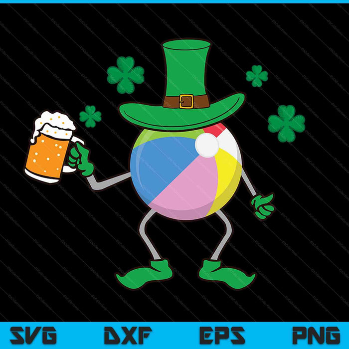 St Patrick's Day Irish beach ball beer SVG cut file