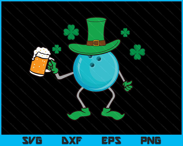 St Patrick's Day Irish Bowling Beer SVG PNG Digital Cutting Files