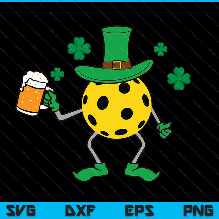 St Patrick's Day Irish pickleball beer SVG cut file