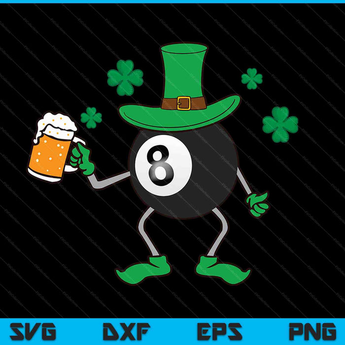 St Patrick's Day Irish pool ball beer SVG cut file