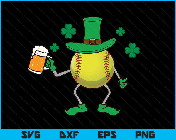 St Patrick's Day Irish Softball Beer SVG PNG Digital Cutting Files