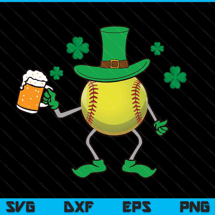 St Patrick's Day Irish softball beer SVG cut file