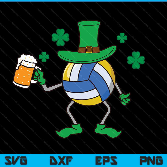 St Patrick's Day Irish volleyball beer SVG cut file