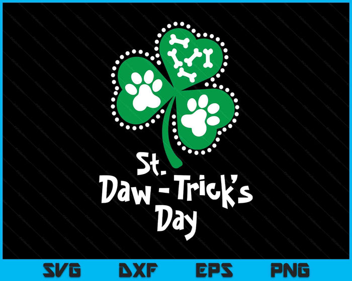 St Patrick's Day Paw Print Dog Owners Jersey SVG PNG Digital Printable Files