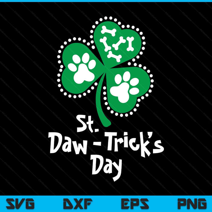 St Patrick's Day Paw Print Dog Owners Jersey SVG PNG Digital Printable Files