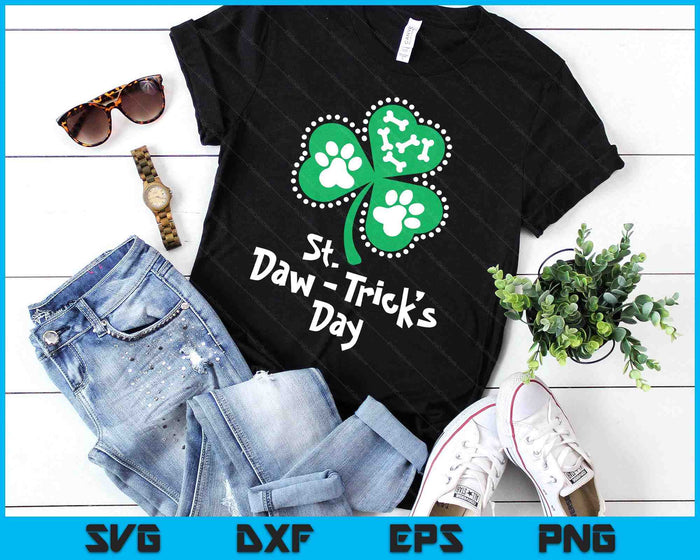 St Patrick's Day Paw Print Dog Owners Jersey SVG PNG Digital Printable Files