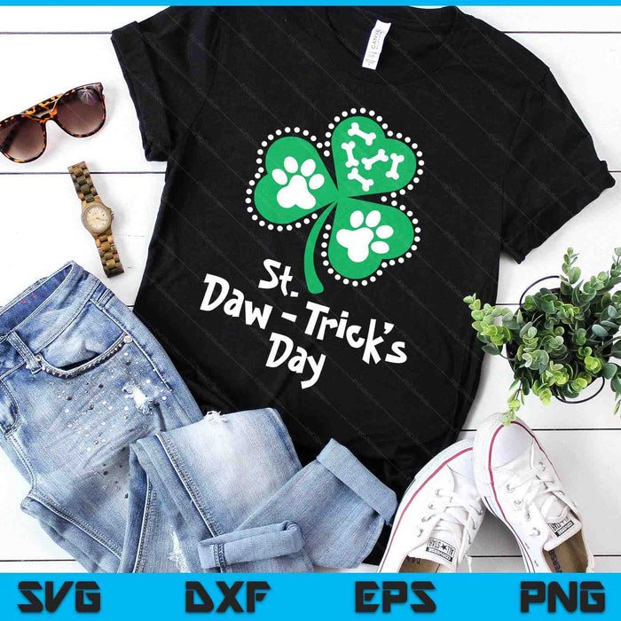 St Patrick's Day Paw Print Dog Owners Jersey SVG PNG Digital Printable Files